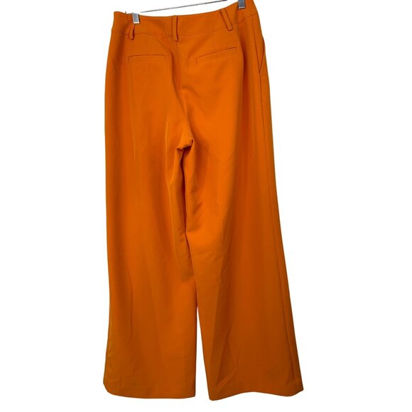 Karl Lagerfeld Paris Womens Orange Wide Leg Pants Size 6 EUC - Picture 5 of 8